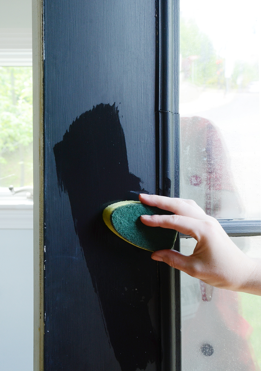 Como pintar um processo de limpeza de porta externa