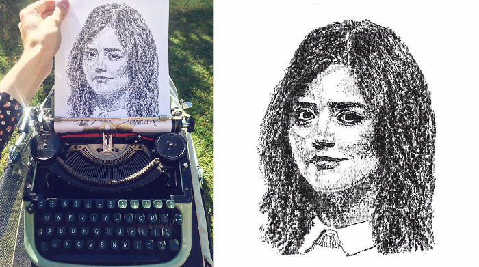Este Jovem Artista Desenha Com Uma Maquina De Escrever E Aqui Estao 30 De Suas Imagens Incrivelmente Detalhadas 16