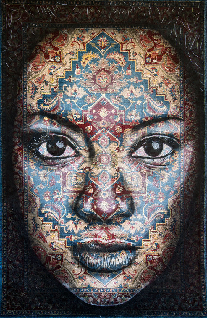 Eu Uso Os Tapetes Persas Tradicionais Como Tela Para Pintar Retratos Femininos Com Spray 61 Fotos 11