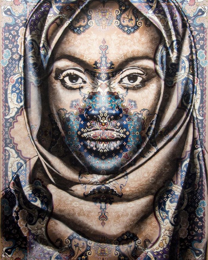Eu Uso Os Tapetes Persas Tradicionais Como Tela Para Pintar Retratos Femininos Com Spray 61 Fotos 20