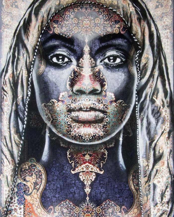 Eu Uso Os Tapetes Persas Tradicionais Como Tela Para Pintar Retratos Femininos Com Spray 61 Fotos 28