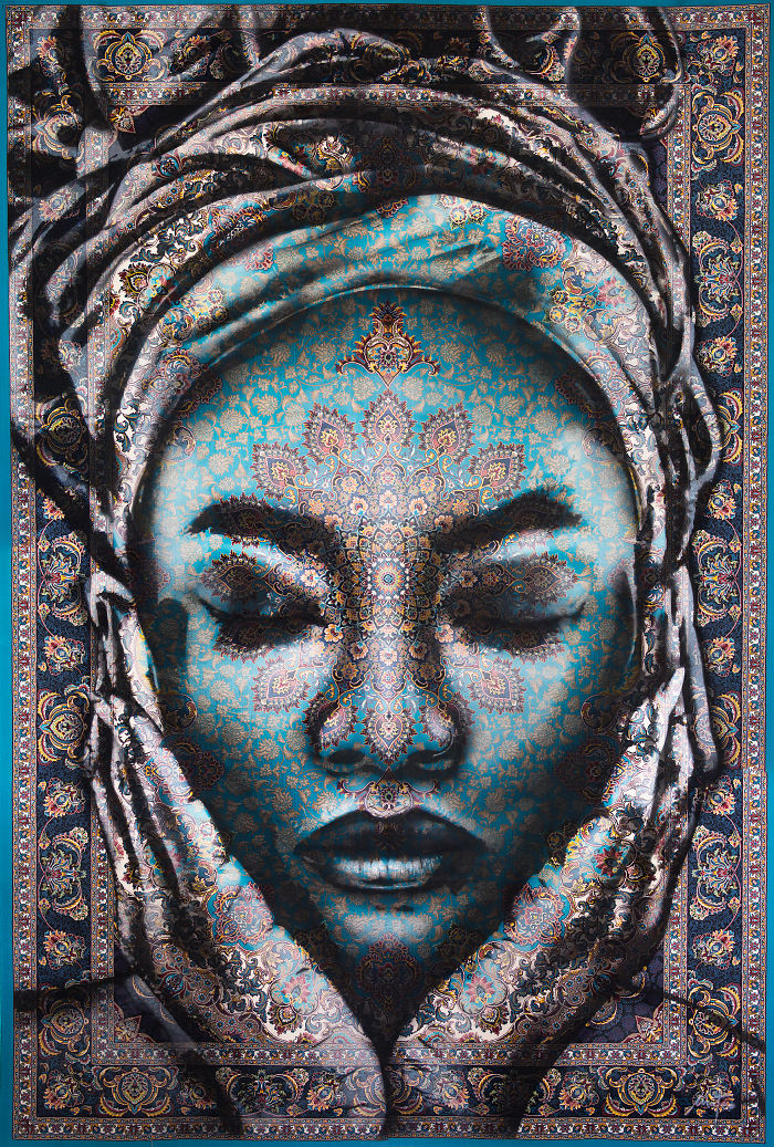 Eu Uso Os Tapetes Persas Tradicionais Como Tela Para Pintar Retratos Femininos Com Spray 61 Fotos 3