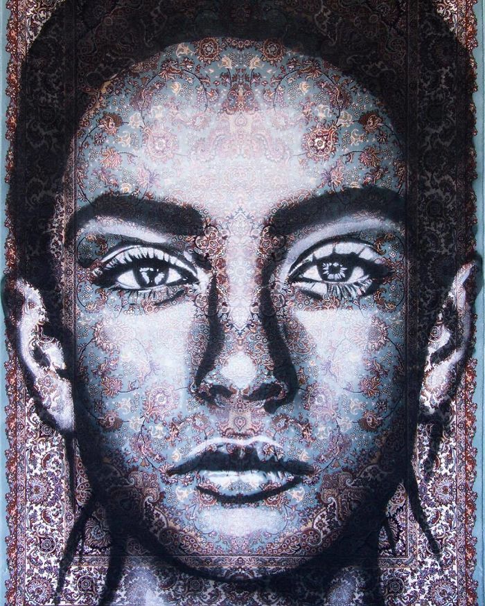 Eu Uso Os Tapetes Persas Tradicionais Como Tela Para Pintar Retratos Femininos Com Spray 61 Fotos 30