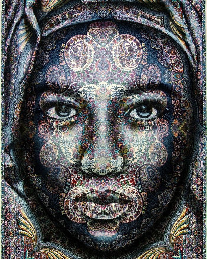 Eu Uso Os Tapetes Persas Tradicionais Como Tela Para Pintar Retratos Femininos Com Spray 61 Fotos 31
