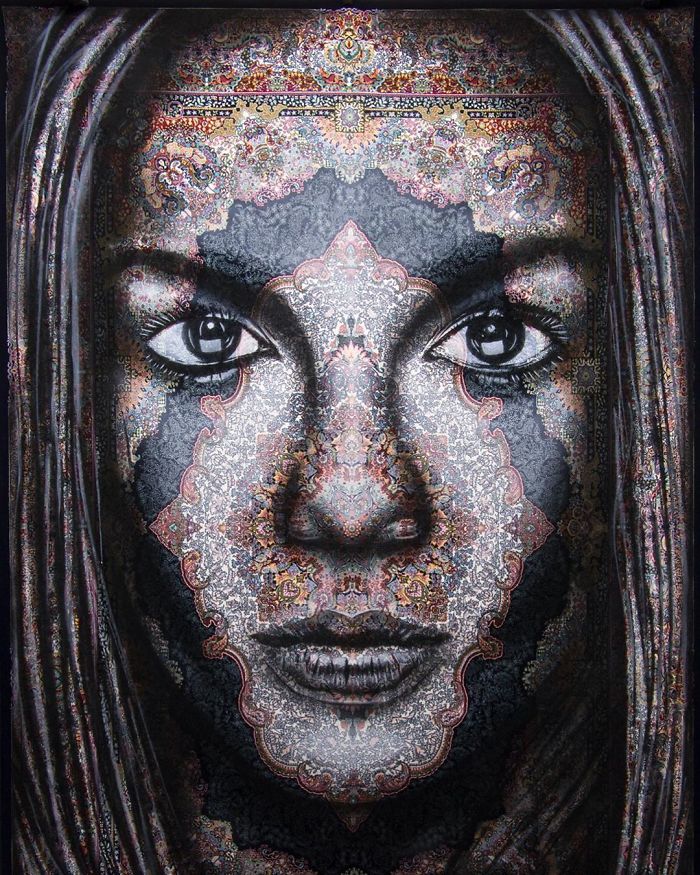 Eu Uso Os Tapetes Persas Tradicionais Como Tela Para Pintar Retratos Femininos Com Spray 61 Fotos 42