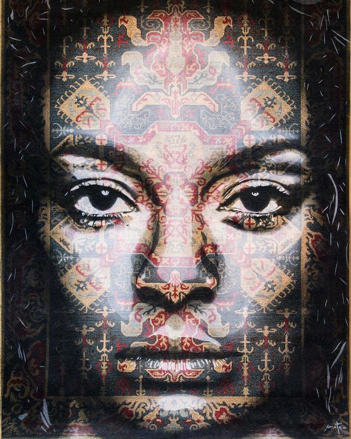 Eu Uso Os Tapetes Persas Tradicionais Como Tela Para Pintar Retratos Femininos Com Spray 61 Fotos 45