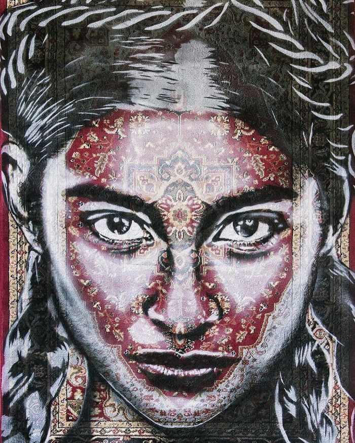 Eu Uso Os Tapetes Persas Tradicionais Como Tela Para Pintar Retratos Femininos Com Spray 61 Fotos 52