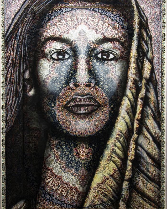 Eu Uso Os Tapetes Persas Tradicionais Como Tela Para Pintar Retratos Femininos Com Spray 61 Fotos 59