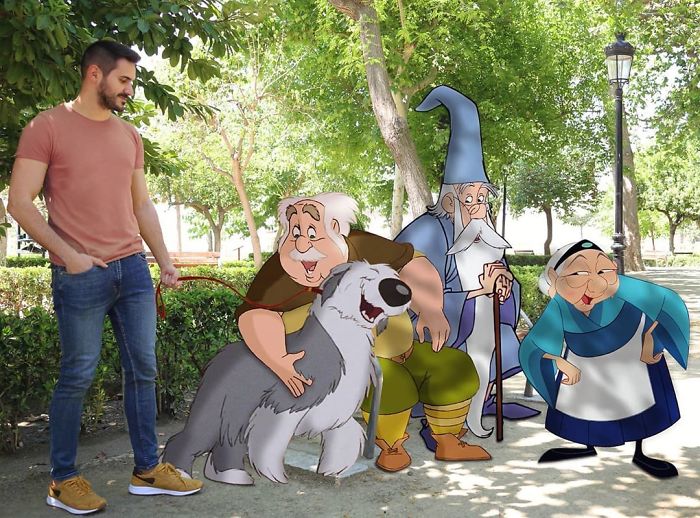 Guy Modifica Os Personagens Da Disney Em Suas Fotos E O Resultado Parece Que Eles Estao Se Divertindo 30 Imagens 17