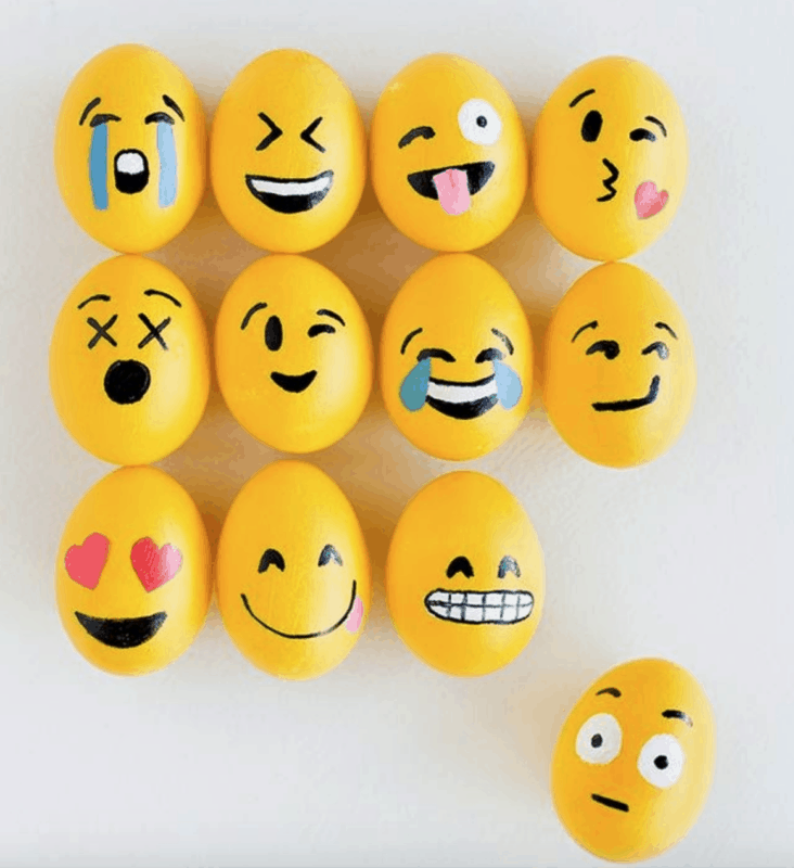 Emoji pintou as pedras