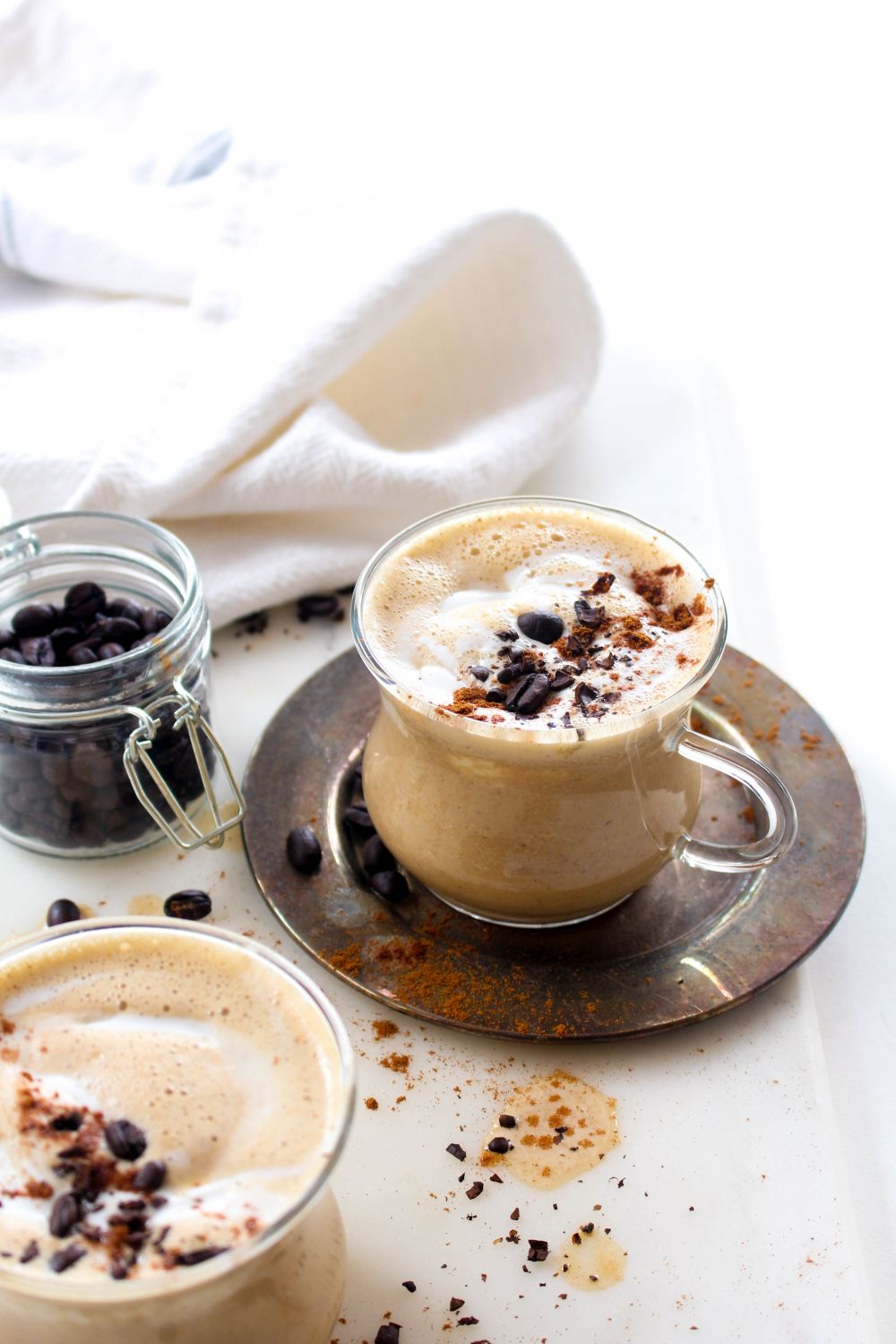 Latte de abóbora de caramelo salgado