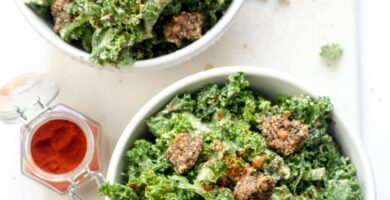 Receita de Salada Kale Caesar